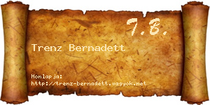 Trenz Bernadett névjegykártya